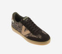 VICTORIA BERLIN CICLISTA GLITTER/SUEDE & FAUX SHEARLING - MARRON