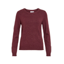 VIRIL O-NECK L/S KNIT TOP - PORT ROYALE DARK MELANGE