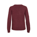 VIRIL O-NECK L/S KNIT TOP - PORT ROYALE DARK MELANGE