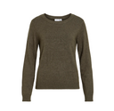 VIRIL O-NECK L/S KNIT TOP - FOREST NIGHT DARK MELANGE