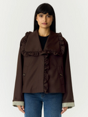 YASELSIA LS SHORT TRENCHCOAT - COFFEE BEAN