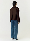 YASELSIA LS SHORT TRENCHCOAT - COFFEE BEAN