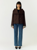 YASELSIA LS SHORT TRENCHCOAT - COFFEE BEAN