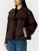 YASELSIA LS SHORT TRENCHCOAT - COFFEE BEAN
