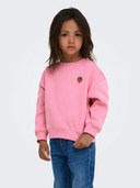 KMGSWEAT L/S CREW EMB LOOSE SWT - CASHMERE ROSE