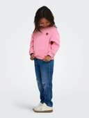 KMGSWEAT L/S CREW EMB LOOSE SWT - CASHMERE ROSE