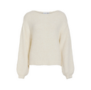 VIMARLEY L/S KNIT PULLOVER - EGRET MELANGE