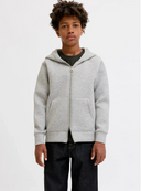 JCOLEGACY SWEAT SCUBA ZIP HOOD NOOS JNR - LIGHT GREY MELANGE