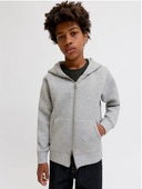JCOLEGACY SWEAT SCUBA ZIP HOOD NOOS JNR - LIGHT GREY MELANGE