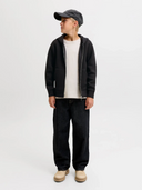JCOLEGACY SWEAT SCUBA ZIP HOOD NOOS JNR - BLACK