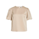 VIELLETTE 2/4 SATIN PUFF TOP - NOOS CEMENT