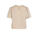 VIELLETTE 2/4 SATIN PUFF TOP - NOOS CEMENT