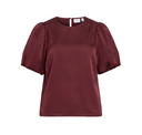 VIELLETTE 2/4 SATIN PUFF TOP -  PORT ROYALE