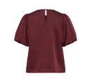 VIELLETTE 2/4 SATIN PUFF TOP -  PORT ROYALE