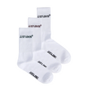 JACSOHO TENNIS SOCKS 3 PACK JNR - WHITE BLACK-BITTER CHOCOLATE SCARAB