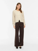 VIPIGGA O-NECK L/S KNIT JACKET - BIRCH