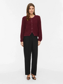VIPIGGA O-NECK L/S KNIT JACKET - PORT ROYALE