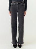 YASROSIE HW STRAIGHT JEANS - DARK GREY DENIM