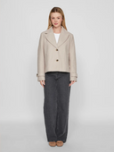 VISOLO L/S SHORT JACKET/TES/2 - NATURAL MELANGE