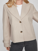 VISOLO L/S SHORT JACKET/TES/2 - NATURAL MELANGE