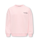 KOGBILA L/S OVS PRINT O-NECK SWT - CHALK PINK/LAZY DOG