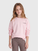 KOGBILA L/S OVS PRINT O-NECK SWT - CHALK PINK/LAZY DOG