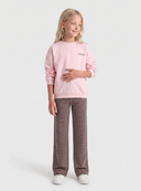 KOGBILA L/S OVS PRINT O-NECK SWT - CHALK PINK/LAZY DOG