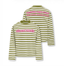 KOGLIDA L/S STRIPE TOP JRS CLOUD DANCER/CARDEMOM