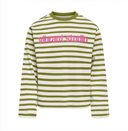 KOGLIDA L/S STRIPE TOP JRS CLOUD DANCER/CARDEMOM