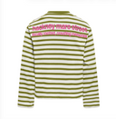 KOGLIDA L/S STRIPE TOP JRS CLOUD DANCER/CARDEMOM