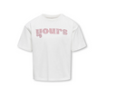 KOGRIRI LIFE S/S O-NECK STONES TOP - CLOUD DANCER/YOURS