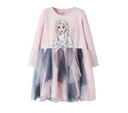NMFSORI FROZEN LS TULLE DRESS - CRADLE PINK