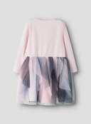 NMFSORI FROZEN LS TULLE DRESS - CRADLE PINK