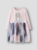 NMFSORI FROZEN LS TULLE DRESS - CRADLE PINK
