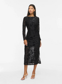 VIMIRANDA L/S MIDI DRESS - BLACK BEAUTY