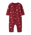 NBNVISMAS LS NIGHTSUIT - RED DAHLIA/CHRISTMAS