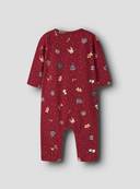 NBNVISMAS LS NIGHTSUIT - RED DAHLIA/CHRISTMAS