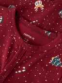 NBNVISMAS LS NIGHTSUIT - RED DAHLIA/CHRISTMAS