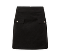 YASCORA HW SHORT SKIRT - BLACK