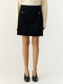 YASCORA HW SHORT SKIRT - BLACK