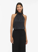 VIENID HALTERNECK TOP - BLACK BEAUTY