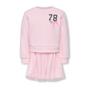 KMGGERT LS REG O-NECK DRESS BRU SWT - PARFAIT PINK
