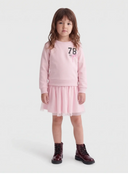 KMGGERT LS REG O-NECK DRESS BRU SWT - PARFAIT PINK