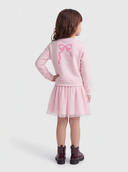 KMGGERT LS REG O-NECK DRESS BRU SWT - PARFAIT PINK