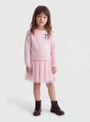 KMGGERT LS REG O-NECK DRESS BRU SWT - PARFAIT PINK
