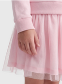 KMGGERT LS REG O-NECK DRESS BRU SWT - PARFAIT PINK