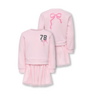 KMGGERT LS REG O-NECK DRESS BRU SWT - PARFAIT PINK
