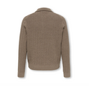 OSJEMIL REG LS ZIP POLO KNIT - FALCON