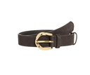 VIKARENNA SUEDE BELT - CHOCOLATE BROWN/GOLD BUCKLE