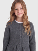 KOGPIRUET LS PEPLUM CARDIGAN KNT DARK GREY MELANGE